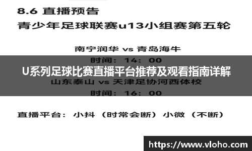 U系列足球比赛直播平台推荐及观看指南详解
