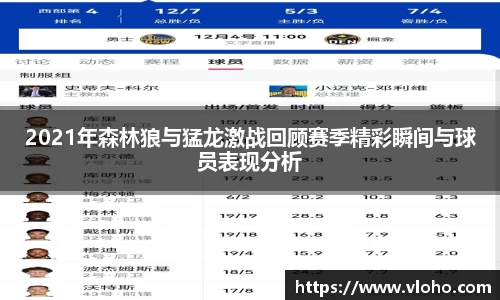 2021年森林狼与猛龙激战回顾赛季精彩瞬间与球员表现分析